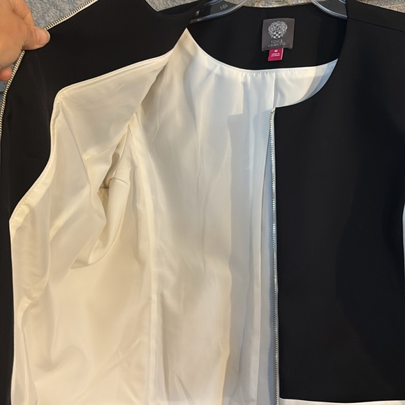 Vince Camuto Black and White Women's Jacket - Picture 7 of 8